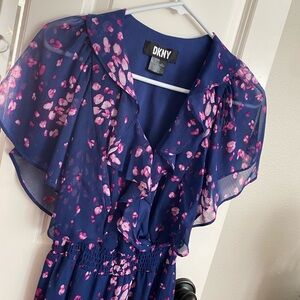 DKNY Navy and Pink Floral woman’s dress